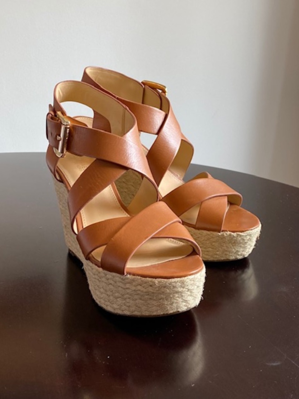 Michael Kors Celia Wedge Sandals Shoes Sz 7.5